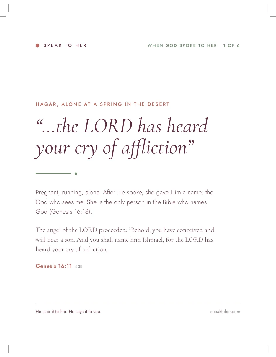 Wall print: Hagar, Genesis 16:11
